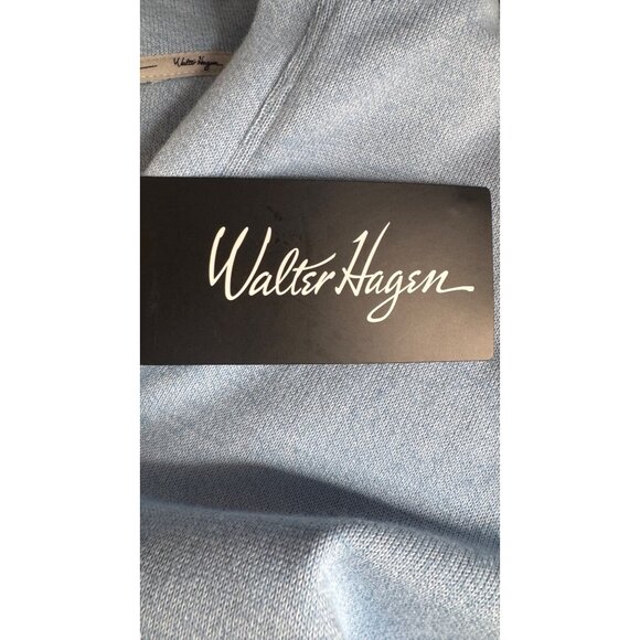 NWT Walter Hagen Small Mens Midweight 1/4 Zip Blue Heather Thermal Insulating - Picture 7 of 9